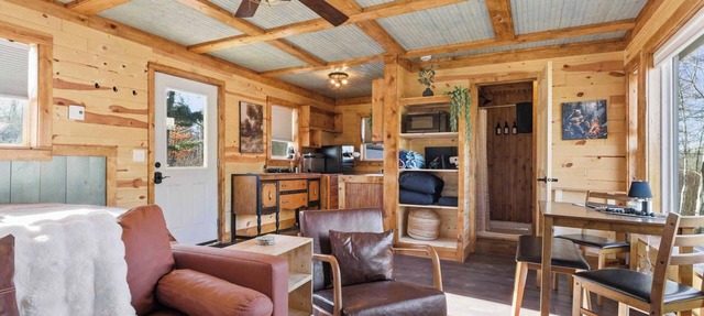 BEAR Necessities tiny home, outdoor theater w/hottub! in Garrison