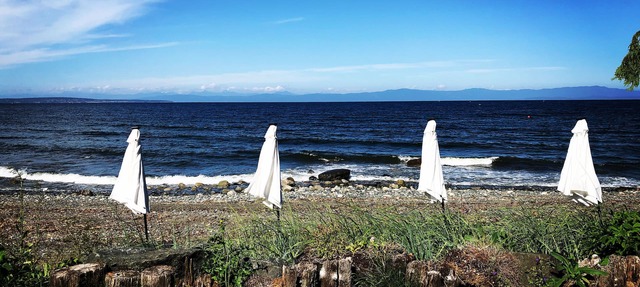 Central 2 bdr Beachfront Hot Tub Clam/Oyster FREE kids kayak use, hiking trails in Qualicum Beach