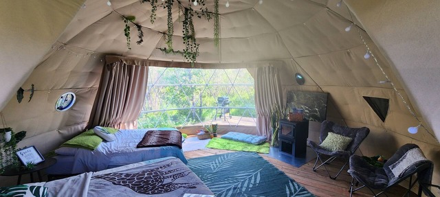 #D3 Rainforest Getaway Dome- 2 Dbl beds-No pets Please in Drumheller