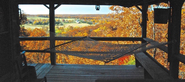 Native Ozark Log Cabin Perched Above The Scenic Gasconade River Valley in Dixon