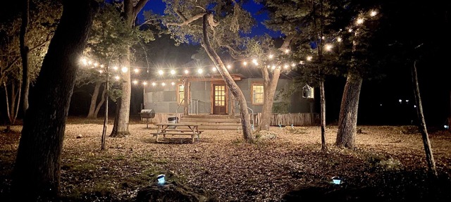 Upcycled Grain Bin Cabin in Leakey