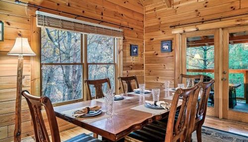 PrivateSpaciousHotTubFireTableTheater in Sevierville